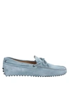 TOD'S TOD'S MAN LOAFERS SKY BLUE SIZE 11.5 SOFT LEATHER,11157741GU 9