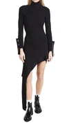 OFF-WHITE MOIRE DRESS