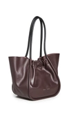 Proenza Schouler Large Ruched Leather Tote In Dark Bordeaux