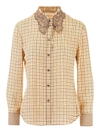 CHLOÉ CHECKED SHIRT IN BEIGE