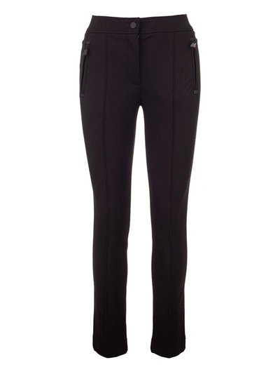 Moncler Stretch Cigarette Trousers In Black