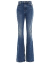 Attico High-waisted Bootcut Jeans In Blue