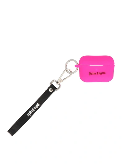Palm Angels Fluo Fuchsia Airpods Pro Case With Black Logo