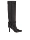 VALENTINO GARAVANI ROCKSTUD FLAIR BOOTS IN BLACK