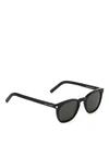 SAINT LAURENT CROCO PRINT LEATHER TEMPLE SUNGLASSES