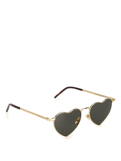 Saint Laurent New Wave Sl 301 Loulou Sunglasses In Gold | ModeSens