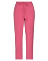Red Valentino Crepe Tapered Pants In Fuchsia