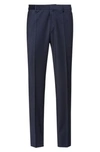 Hugo Boss Extra Slim Fit Virgin Wool Pants In Dark Blue