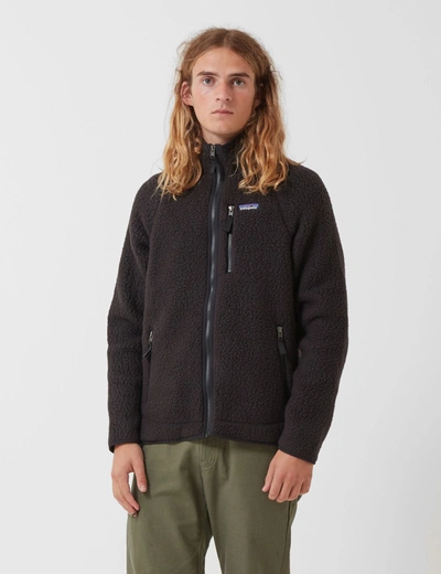 Patagonia Retro Pile Jacket In Black