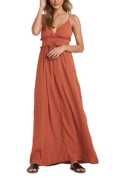 Roxy Juniors' Cotton Venture Free Maxi Dress In Auburn | ModeSens
