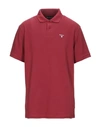 Barbour Polo Shirts In Red