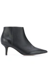 TOMMY HILFIGER TOMMY HILFIGER WOMEN'S BLACK LEATHER ANKLE BOOTS,FW0FW05042BLK 37
