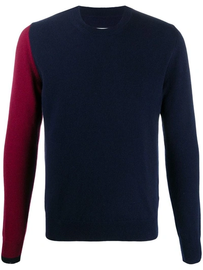 Maison Margiela Men's S30hb0232s17554001f Blue Wool Sweater