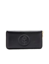 HONEY FUCKING DIJON BLACK LEATHER WALLET & CABLE HOLDER,HFD01K002/BLK