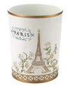 AVANTI PARIS BOTANIQUE HAND PAINTED RESIN WASTEBASKET