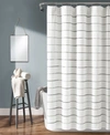 Lush Decor Ombre Stripe Yarn Dyed Cotton Shower Curtain, 72" X 72" In Gray
