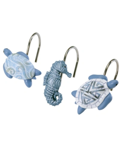 AVANTI CAICOS SEA TURTLES RESIN 12-PC. SHOWER CURTAIN HOOKS