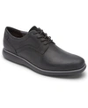 Rockport Garett Plain Toe Mens Suede Round Toe Oxfords In Black
