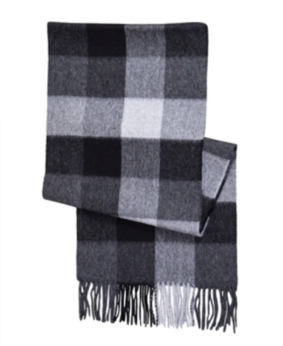 Simply Natural Women's Alpaca-wool Buffalo Check Scarf In Grey