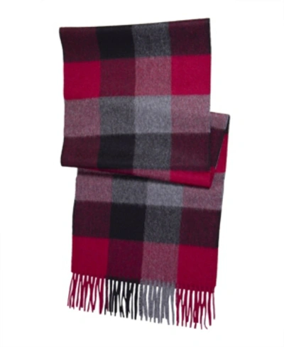 Simply Natural Women's Alpaca-wool Buffalo Check Scarf In Red