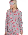 White Mark 3-piece Cozy Pajama Set In Grey Rose