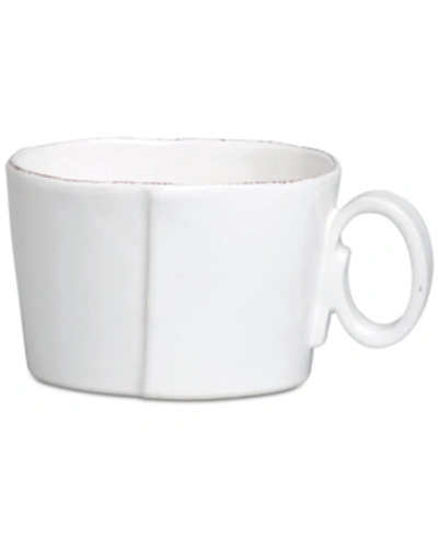 Vietri Lastra Collection Jumbo Cup In White