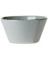 Vietri Lastra White Collection Stacking Cereal Bowl In Gray