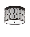 Jonathan Y Link 3-light Metal Led Flush Mount In Black