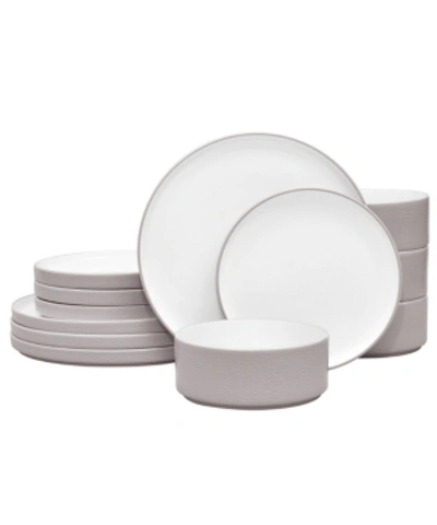 NORITAKE COLORTEX STONE 12-PIECE DINNERWARE SET, SERVICE FOR 4