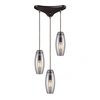 Elk Lighting Menlow Park 3-light Pendant In Oiled Bronze In Bronze
