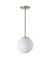 Jonathan Y Bleecker Metal/glass Globe Led Pendant In White