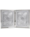 Lawrence Frames Polished Silver Plate Hinged Double Picture Frame In Silver