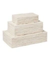 GLOBAL VIEWS CHISELED BONE STORAGE BOX LARGE