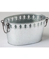 ST. CROIX KINDWER GALVANIZED FLEUR DE LIS OVAL TUB