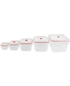 HOME BASICS HDS TRADING LOCKING STORAGE RECTANGLE FOOD STORAGE CONTAINERS WITH VENTILATED SNAP-ON LIDS - 10 PIEC