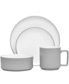 Noritake Colortex Stone 4 Piece Place Setting In Grey