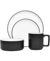 Noritake Colortex Stone 4 Piece Place Setting In Black
