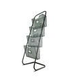 CRYSTAL ART GALLERY AMERICAN ART DECOR MESH MAGAZINE RACK WITH 4 COMPARTMENTS