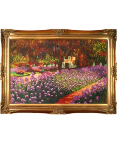 La Pastiche By Overstockart Artist's Garden At Giverny By Claude Monet With Victorian Frame Oil Painting Wall Ar In Multi