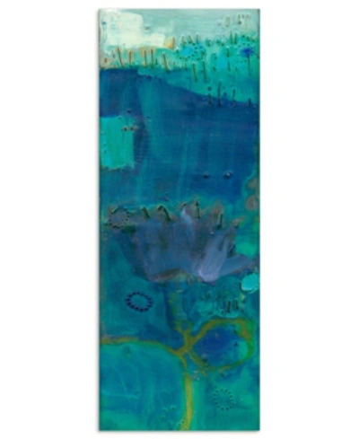Empire Art Direct Reedy Blue Iii Frameless Free Floating Tempered Art Glass Abstract Wall Art By Ead Art Coop, 63" X 2