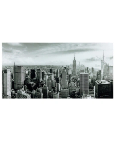 Empire Art Direct My New York Frameless Free Floating Tempered Art Glass Wall Art By Ead Art Coop, 36" X 72" X 0.2" In Gray