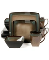Gibson Tequesta 16 Pc. Dinnerware Set, Service For 4 In Taupe