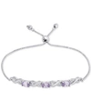 MACY'S AMETHYST BOLO BRACELET (1-3/4 CT. T.W.) IN STERLING SILVER (ALSO IN BLUE TOPAZ, SAPPHIRE & SIMULATED