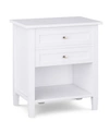 SIMPLI HOME WARM SHAKER SOLID WOOD BEDSIDE TABLE