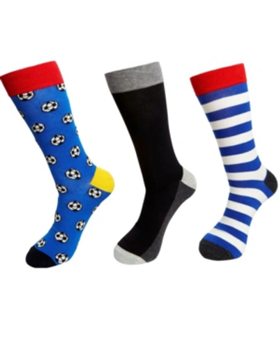 Hs By Happy Socks 3-pack Soccer Sock In Blue