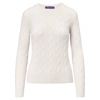 Ralph Lauren Cable-knit Cashmere Sweater In Cream