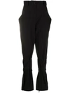 KENZO KENZO WOMEN'S BLACK COTTON trousers,FA62WPA019SP99 38
