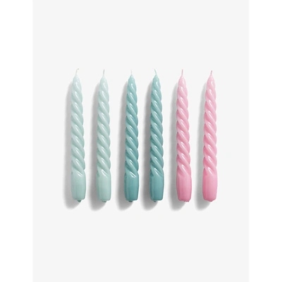 Hay Twist Candles Set Of Six In Multicolour