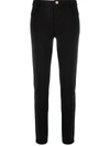 Liu •jo Lace-embroidered Stone Detail Jeans In Black
