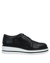 Hogan Lace-up Shoes In Black